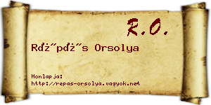 Répás Orsolya névjegykártya