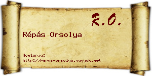 Répás Orsolya névjegykártya